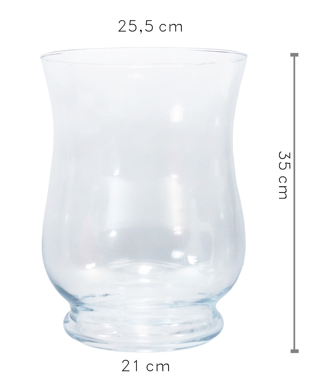 Jarron cristal cilindro 35 cm