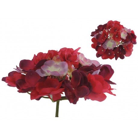 Cabeza de Hortensia Ø19 cm Rojo