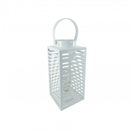 Farol Deco Blanco ↕ 26x13 cm