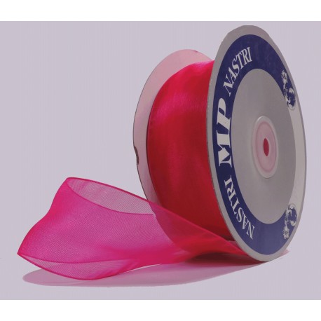 Rollo Organza 40mm Fucsia Neon