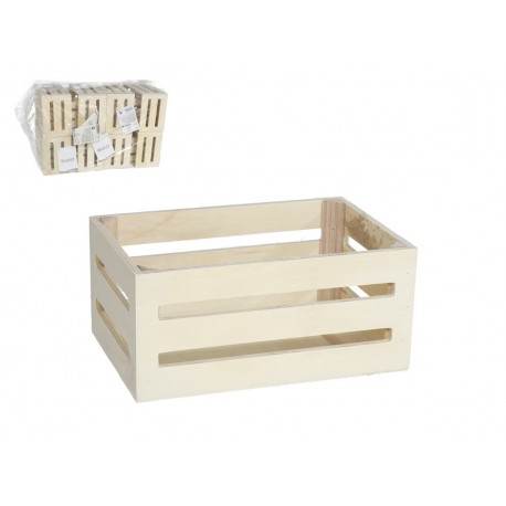 Caja Madera Cuadrada Blanco 20cmx10.5↨