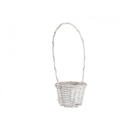 Cesta Mimbre Blanca ↨15xØ20cm