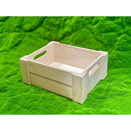 Caja Madera Mediana Cuadrada Natural