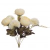 Ramo Peonias Pompom 43cm crema