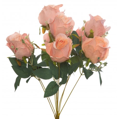 Ramo Capullo Rosas 46cm salmón