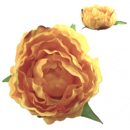 Cabeza de Peonia Ø13cm Amarillo