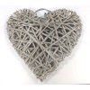 Corazón Mimbre ↨35cmx35cm gris