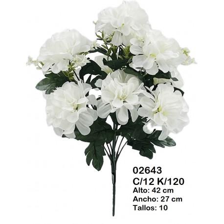 Ramo Rosa jardin y Hortensia 49cm