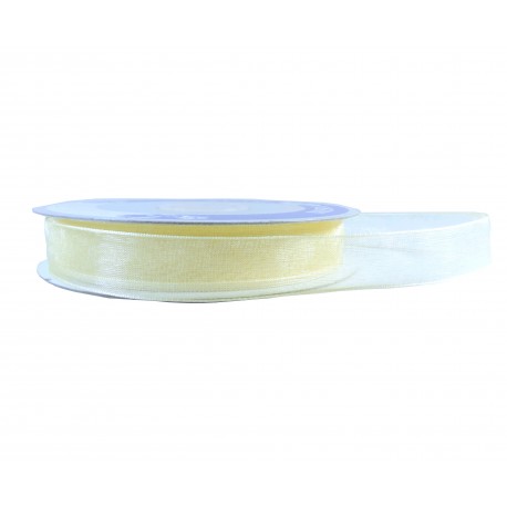 Cinta Organza Brillante Crema 15mm