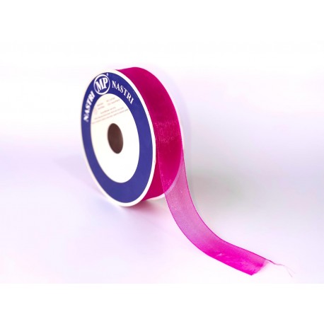 Rollo Organza 40mm Fucsia Neon