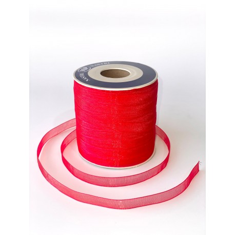 Cinta de organza Rojo 10mmx100mt