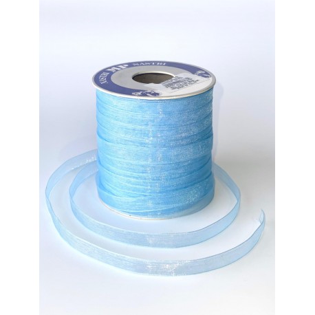 Cinta de organza Azul cielo 10mmx100mt