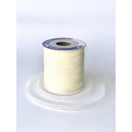 Cinta de organza Crema 10mmx100mt