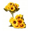 Ramo Girasoles x7 Amarillo 42cm