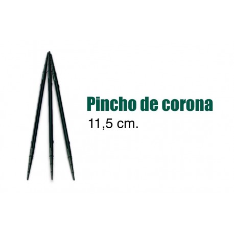 Pincho corona plástico 100uds 11.5cm